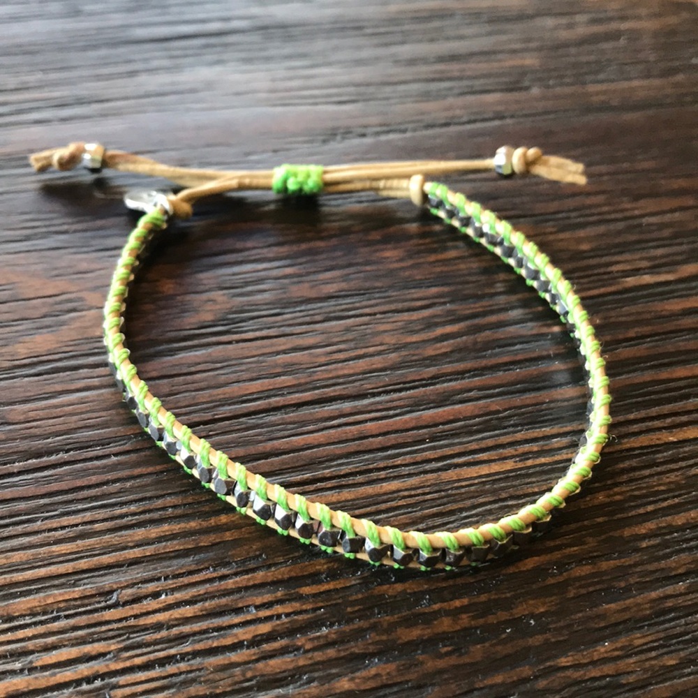 Green Stella & Dot Adjustable Bracelet